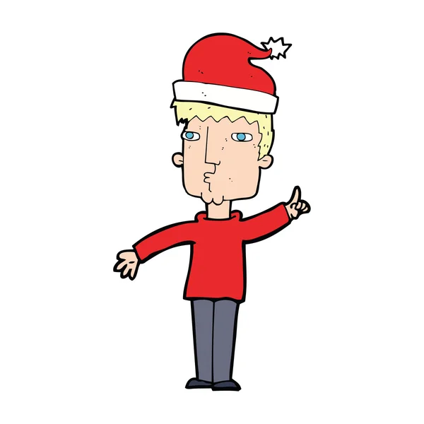 Cartoon man ready for christmas — Stock Vector