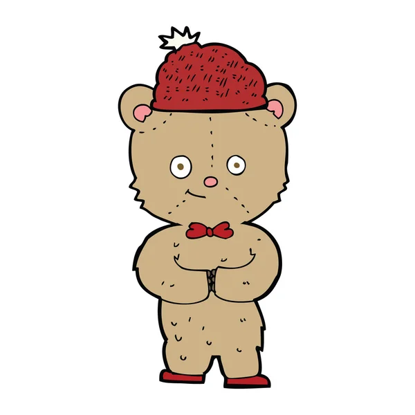 Kreskówka niedźwiedź w kapelusz — Wektor stockowy