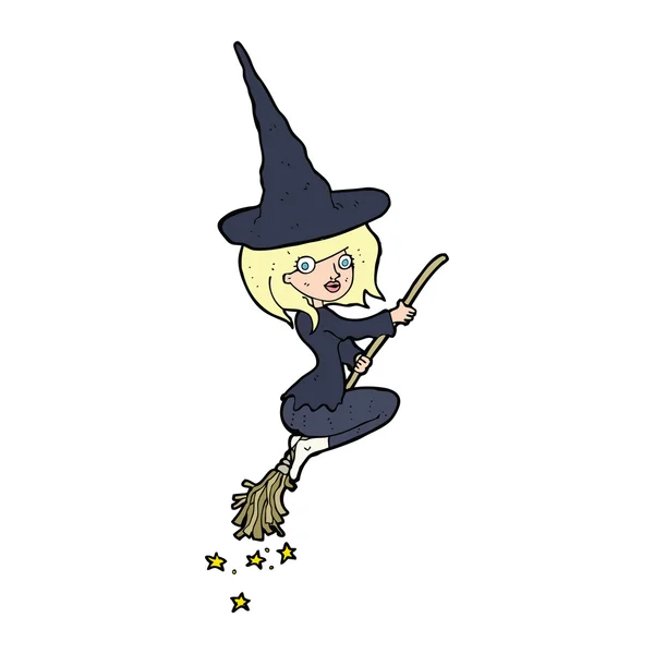 Bruxa dos desenhos animados Halloween —  Vetores de Stock