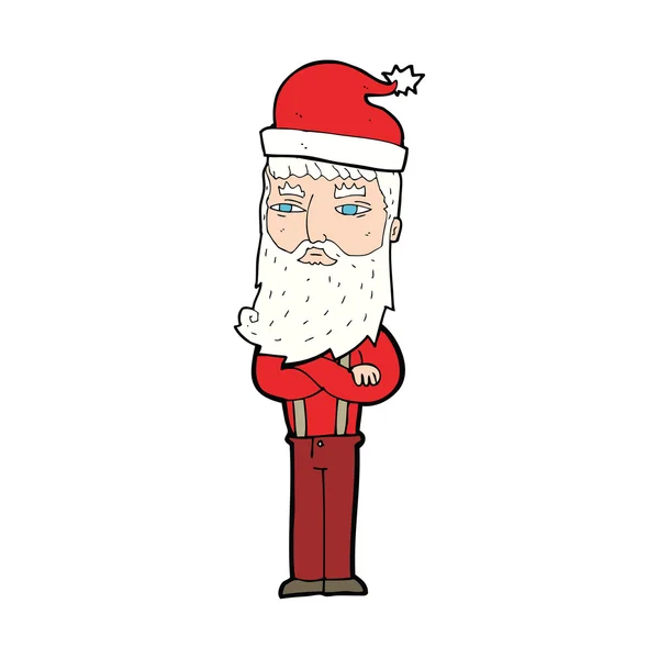 Cartoon-Hipster Weihnachtsmann — Stockvektor