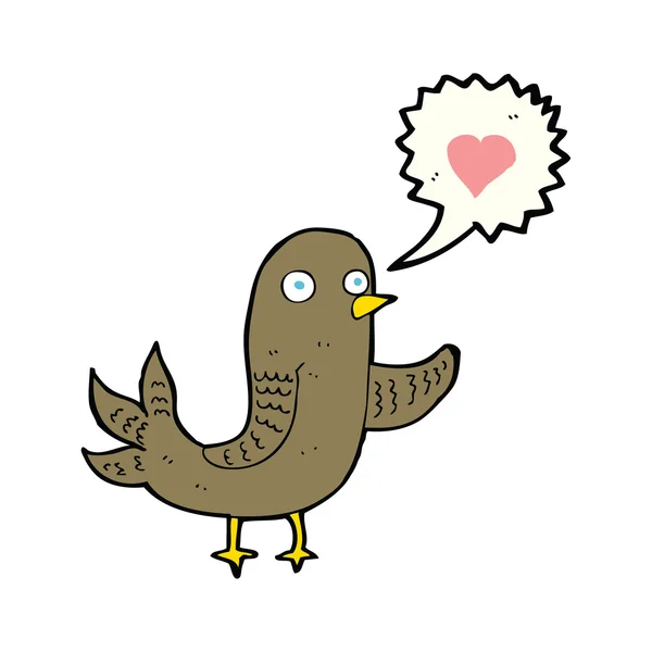 Canto dell'uccello del fumetto — Vettoriale Stock
