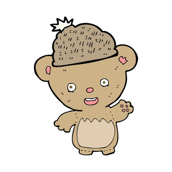 Cartoon bear in hat — Stock Vector