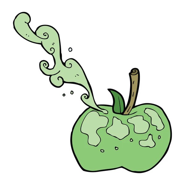 Mano disegnato cartone animato mela — Vettoriale Stock