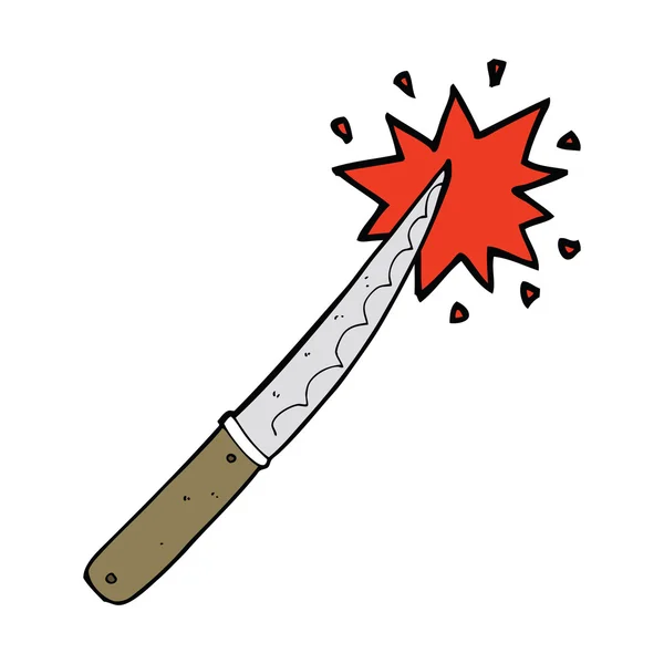 Handgezeichnetes Cartoon-Messer — Stockvektor