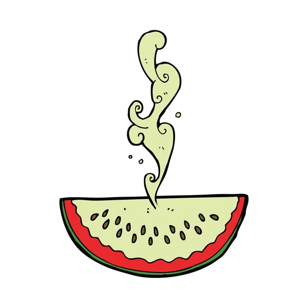 Cartoon squirting watermelon — Stock Vector