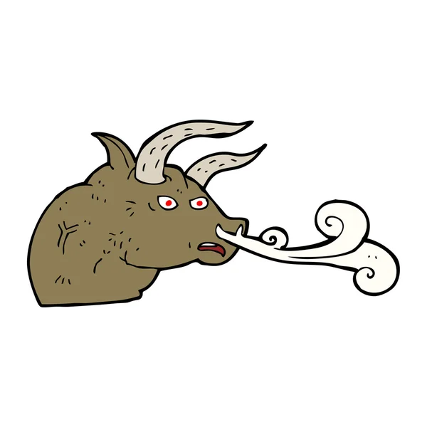 Cartoon stier hoofd — Stockvector