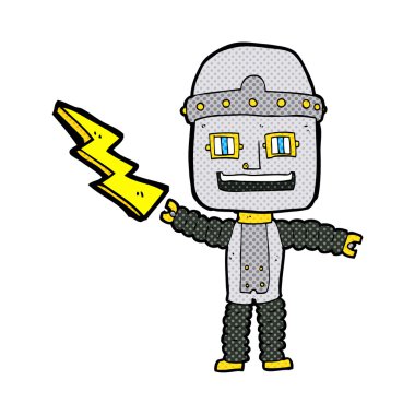 elle çizilmiş karikatür robot