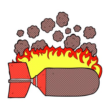 çizgi film yanan bomba