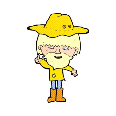 Çizgi filmci şapkalı adam