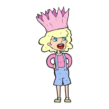 Taç takan bir çizgi film karakteri
