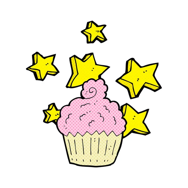 Cartone animato magico cupcake — Vettoriale Stock