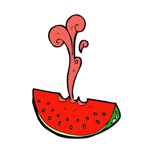 Cartoon spruta vattenmelon — Stock vektor