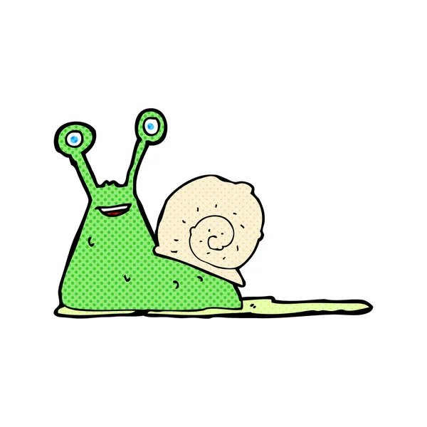 Escargot dessin animé dessiné à la main — Image vectorielle