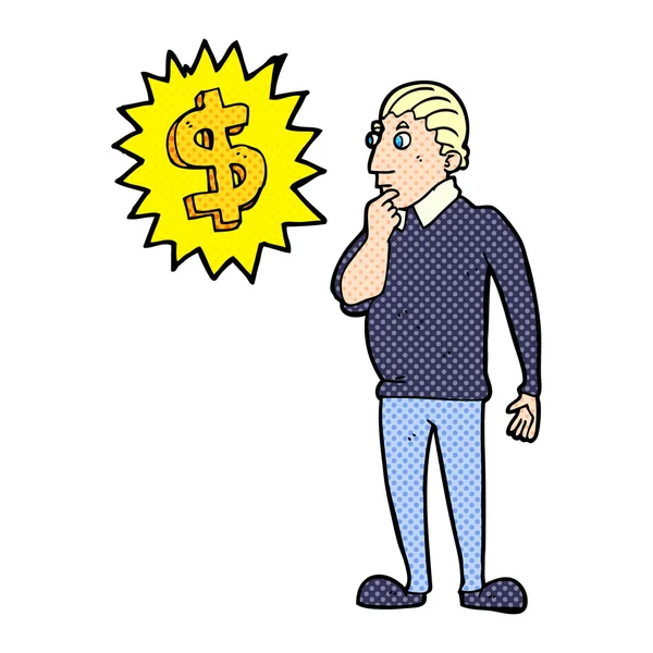 Maken van geld cartoon — Stockvector