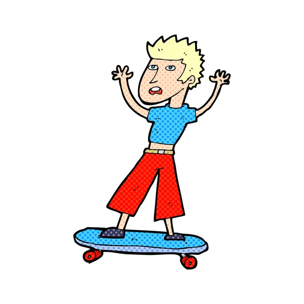 Cartoon skater jongen — Stockvector