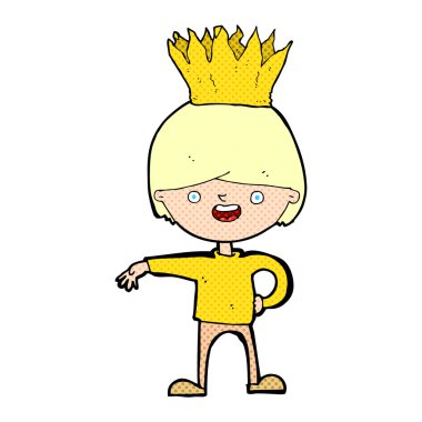 Taç takan bir çizgi film karakteri