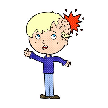 çizgi film yaralı kafa