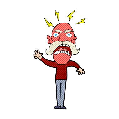 öfkeli yaşlı adam çizgi film