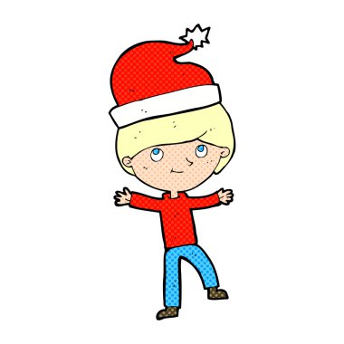 çizgi film adam Noel için hazır