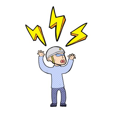 bisikletçi adam vurguladı çizgi film