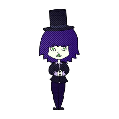 Cadılar Bayramı vampir kız çizgi film