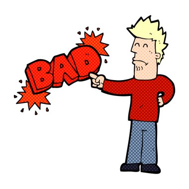 çizgi film adam kötü işaret