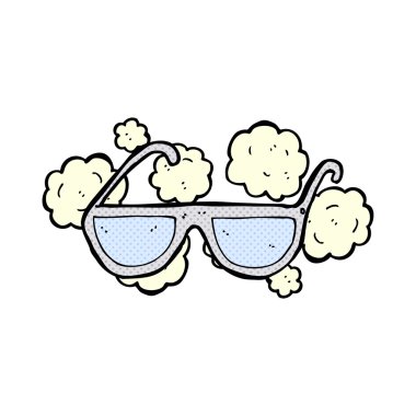 çizilen çizgi film gözlük el