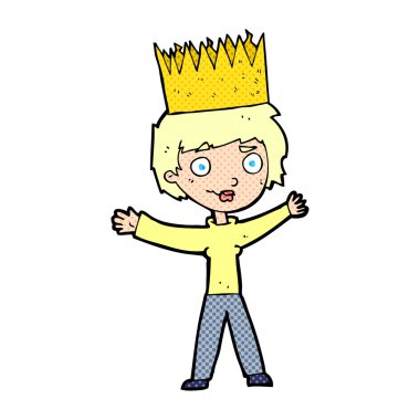Taç takan bir çizgi film karakteri