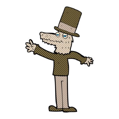 çizgi film kurt adam giyen şapka