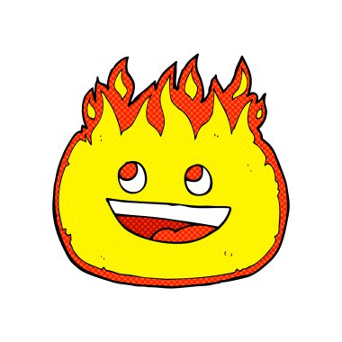 karikatür mutlu ateş