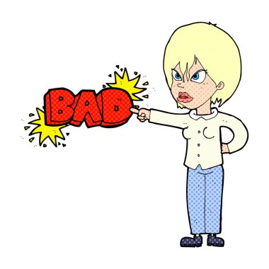 karikatür kadını suçlayarak