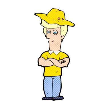 Çizgi filmci şapkalı adam