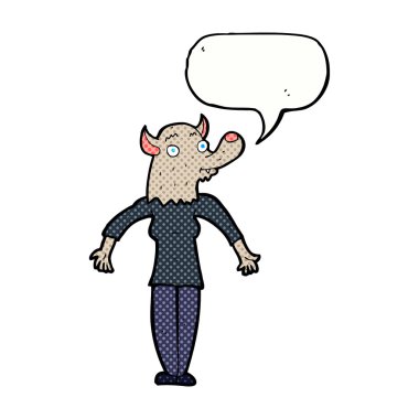 elle çizilmiş karikatür kurt adam