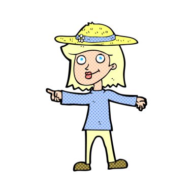 Çizgi filmdeki kadın.