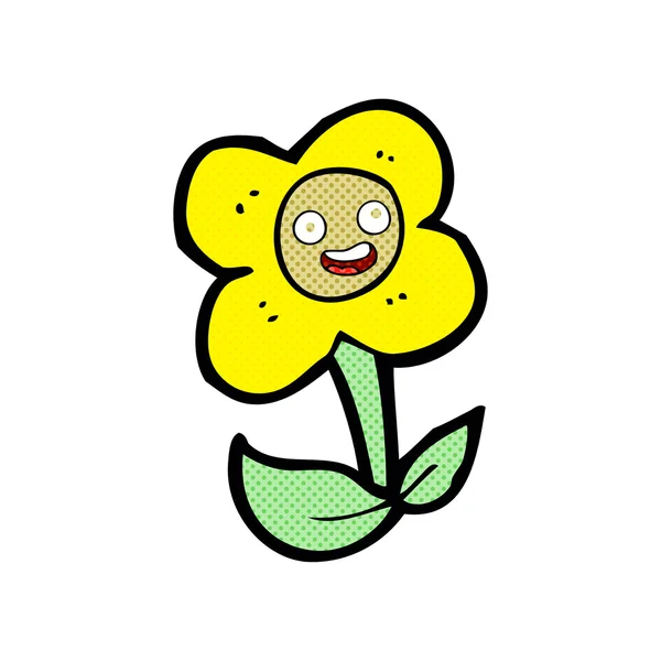Hand getekend cartoon bloem — Stockvector