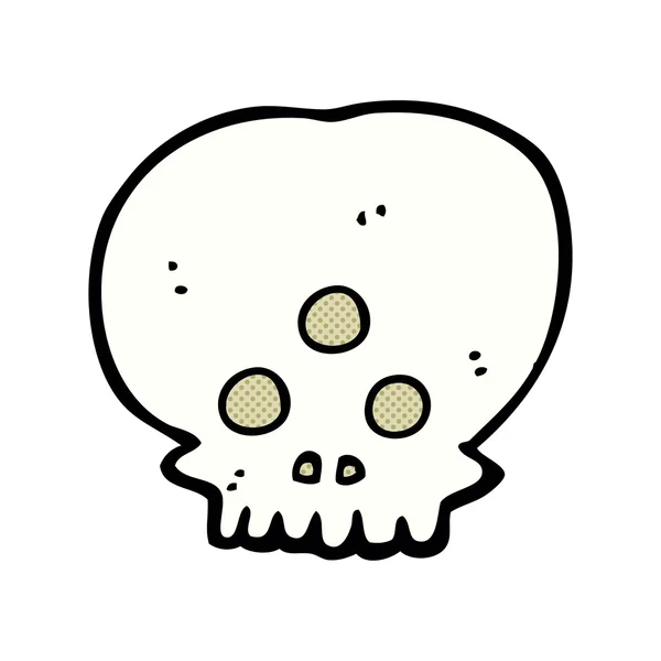 Cartoon mystic skull — Stock Vector