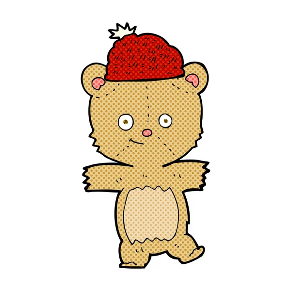 Cartoon bear in hat — Stock Vector