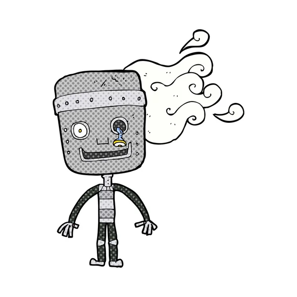 Cartone animato vecchio robot — Vettoriale Stock