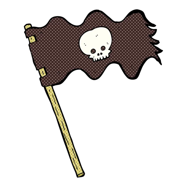 Bandera pirata de dibujos animados — Vector de stock