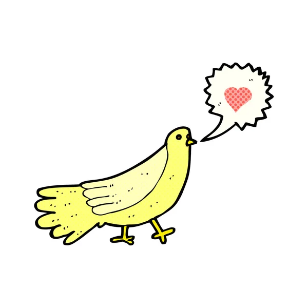 Cartoon Liebe Vogel — Stockvektor