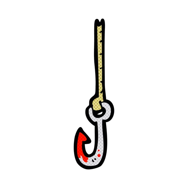 Crochet de poisson dessin animé — Image vectorielle