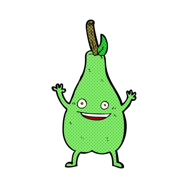 Cartoon happy päron — Stock vektor