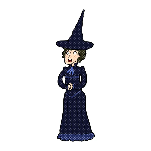 Bruja de Halloween de dibujos animados — Vector de stock