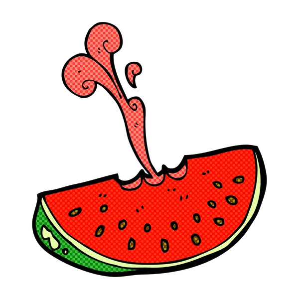Karikatur Wassermelone spritzen — Stockvektor
