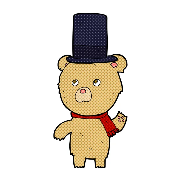 Urso dos desenhos animados em chapéu — Vetor de Stock