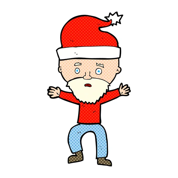 Άνδρα καρτούν έτοιμο για τα Χριστούγεννα — Διανυσματικό Αρχείο