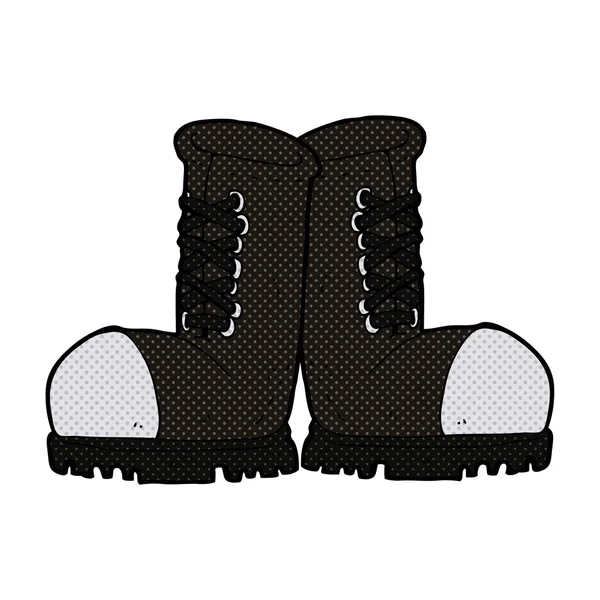 Cartoon steel toe cap boots — Stock Vector