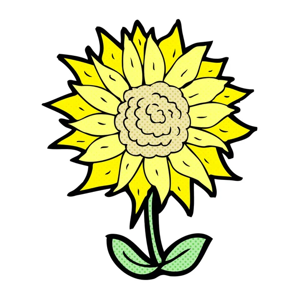 Ručně tažené kreslený květ — Stockový vektor