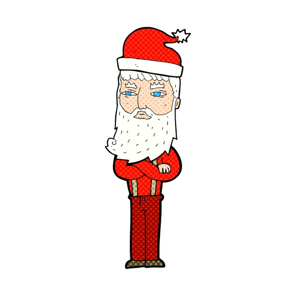 Cartoon hipster santa — Stock Vector