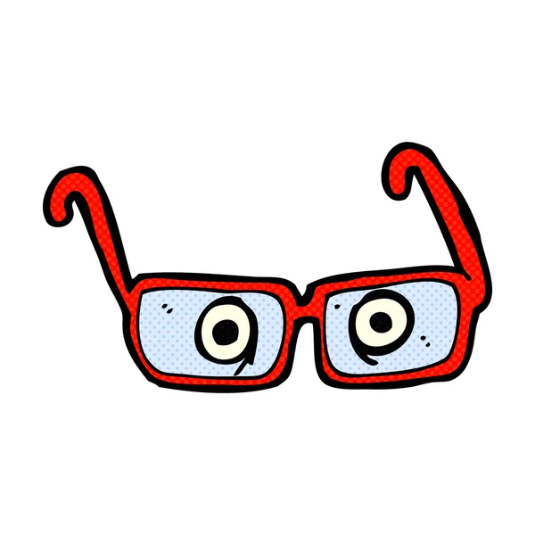 Kreslené oči v brýlích — Stockový vektor